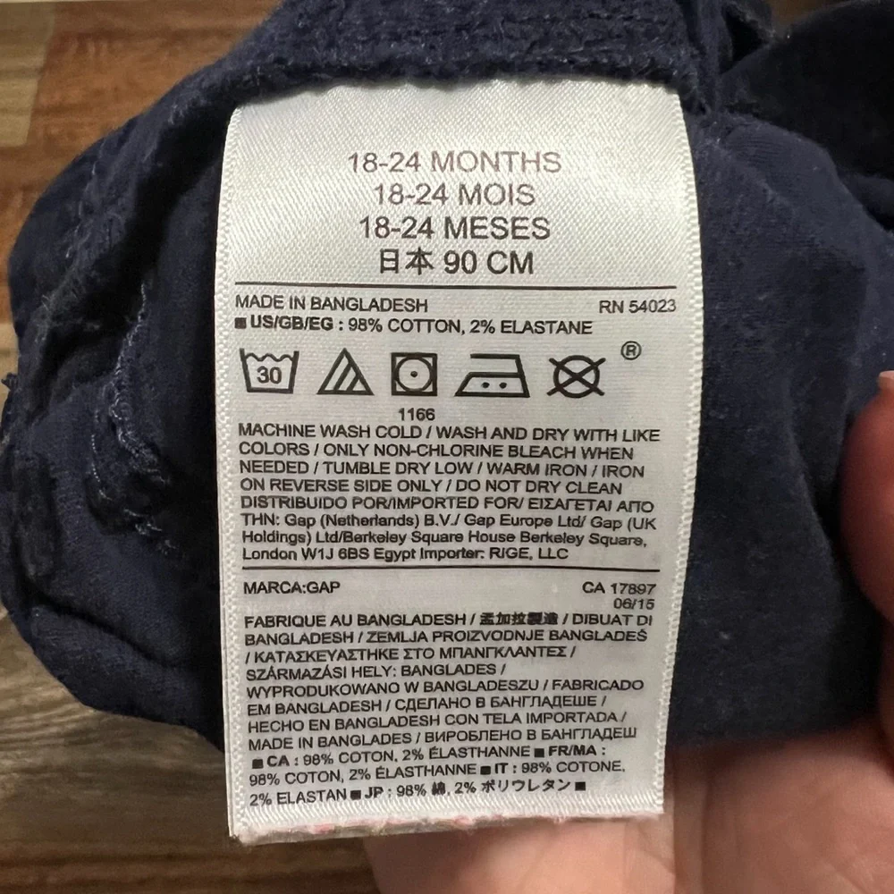 babyGAP Baby Girls Corduroy Jeggings Pants - Navy, Size 18-24M